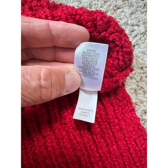 J. JILL Red turtle neck knit sweater size SP/Small Petite - Picture 10 of 10